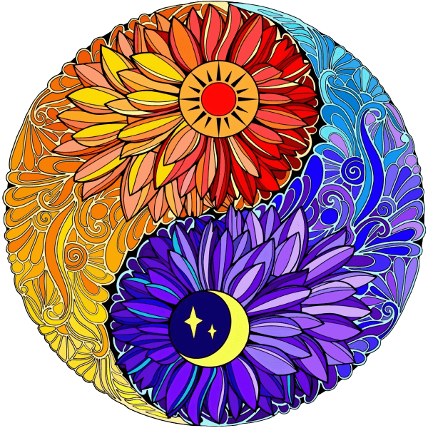 Sunflower Yin Yang - Wooden Jigsaw Puzzle