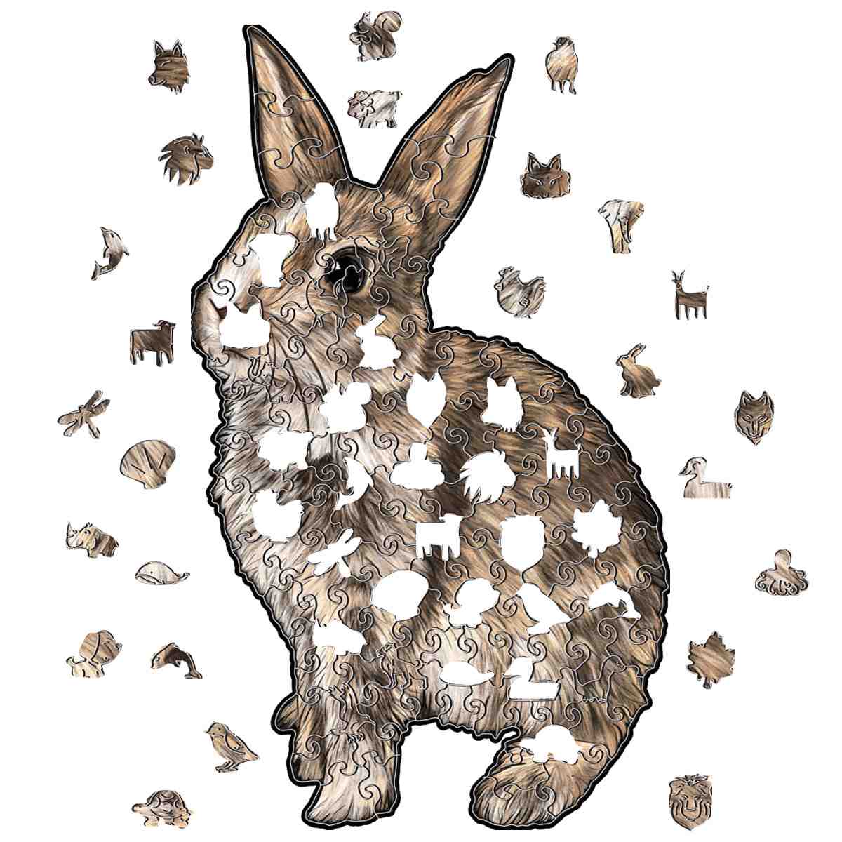 The Gentle Bunny – Wooden Jigsaw Puzzle