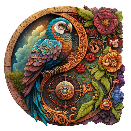 Parrot’s Harmony Yin Yang – Wooden Jigsaw Puzzle
