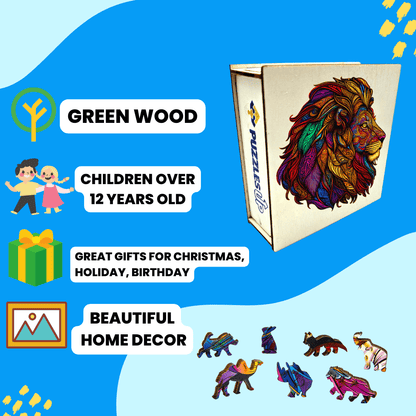 Lion - Wooden Jigsaw Puzzle