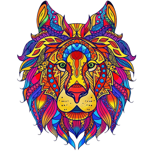 Colorful Lion - Wooden Jigsaw Puzzle