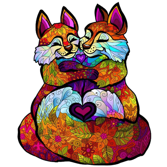 Foxes in Love – Wooden Jigsaw Puzzle
