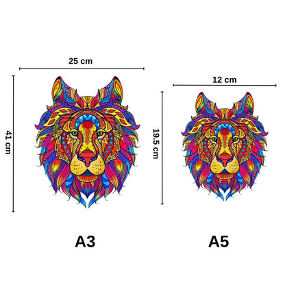 Colorful Lion - Wooden Jigsaw Puzzle