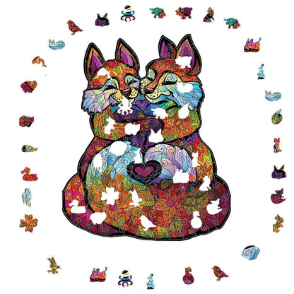 Foxes in Love – Wooden Jigsaw Puzzle