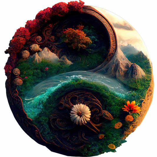 Beautiful Nature’s Yin Yang – Wooden Jigsaw Puzzle