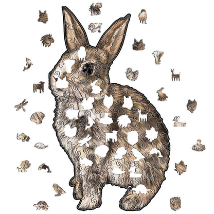 The Gentle Bunny – Wooden Jigsaw Puzzle